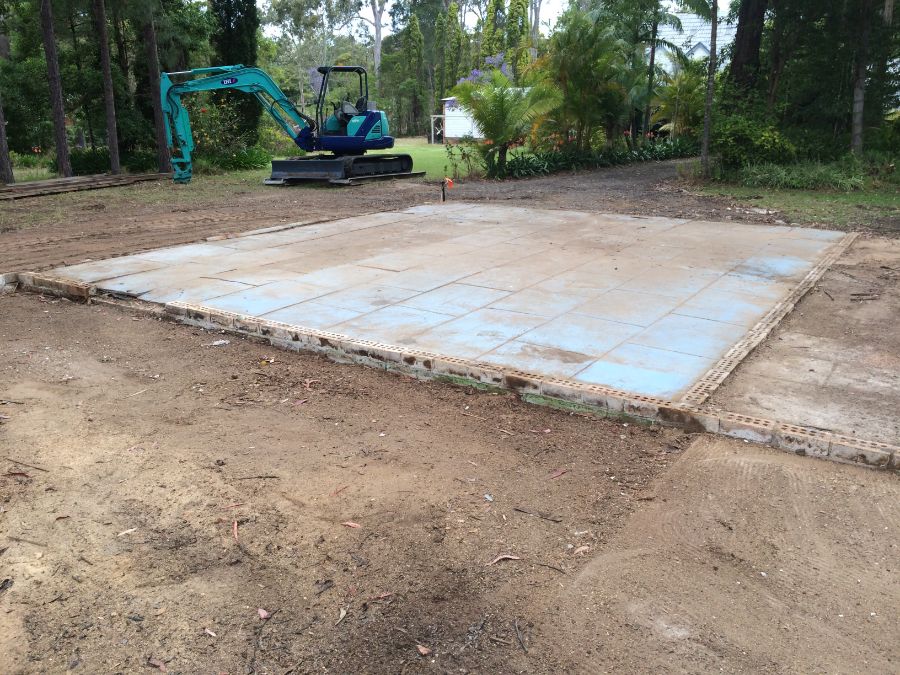 House demolition site down to slab level and all asbestos and rubbish removed